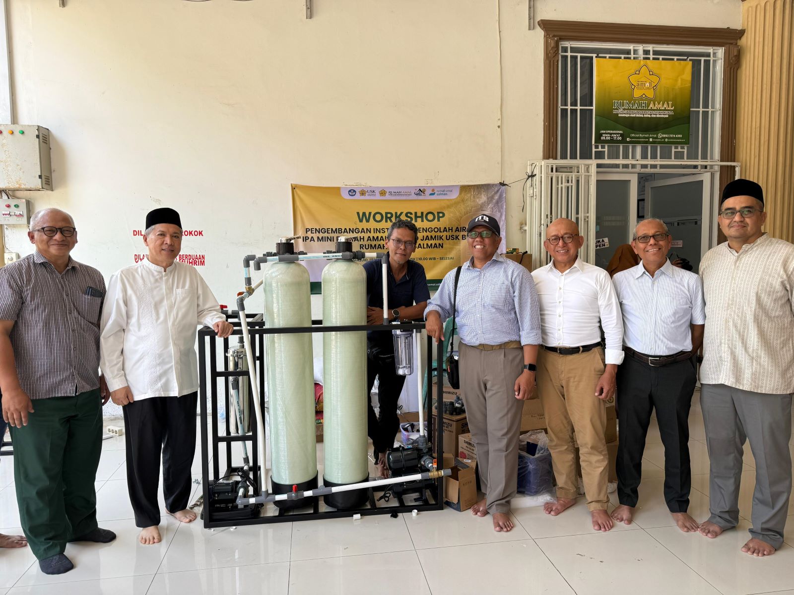 Rektor ITB Tinjau Workshop Pengembangan Instalasi Pengolahan Air Bersih di Aceh