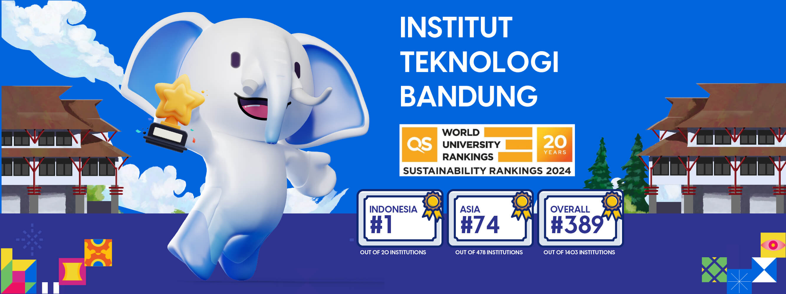 ITB Gets First Rank in QS WUR Sustainability 2024